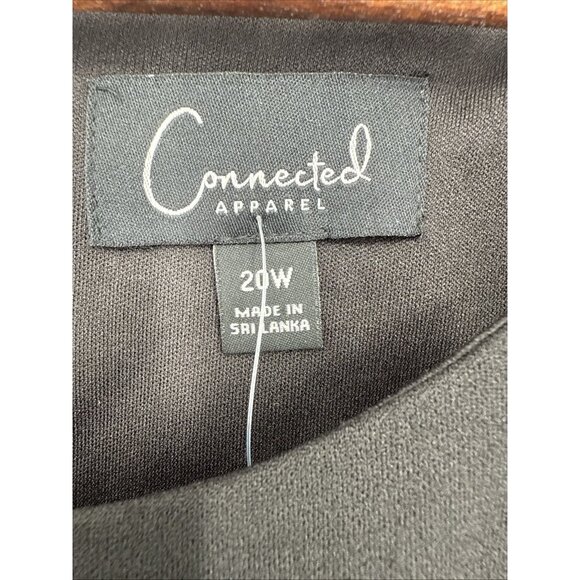 New Connected Apparel Plus Size 20W Shimmer Cocktail Party Midi Dress NWT - Picture 3 of 7